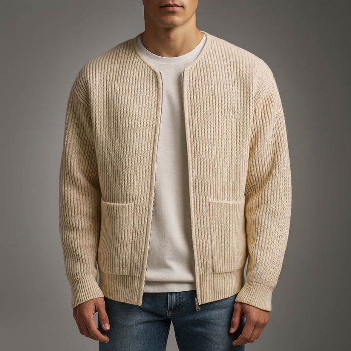 Owen™ Knitted Zip-Up Cardigan
