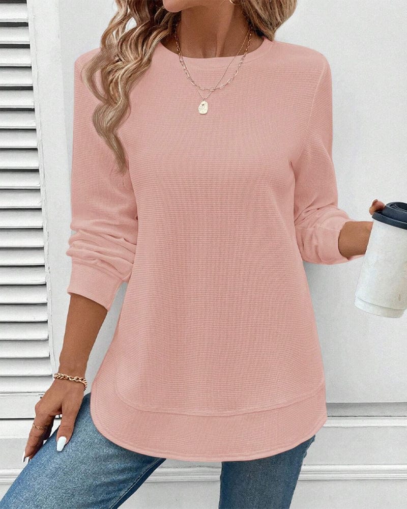Mila | Timeless Long-Sleeve Crew Neck Top