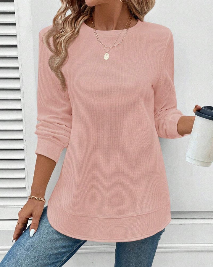 Mila | Timeless Long-Sleeve Crew Neck Top