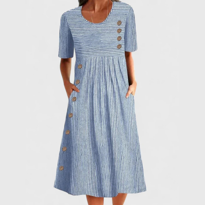 Wanda | Easygoing Striped Midi Dress