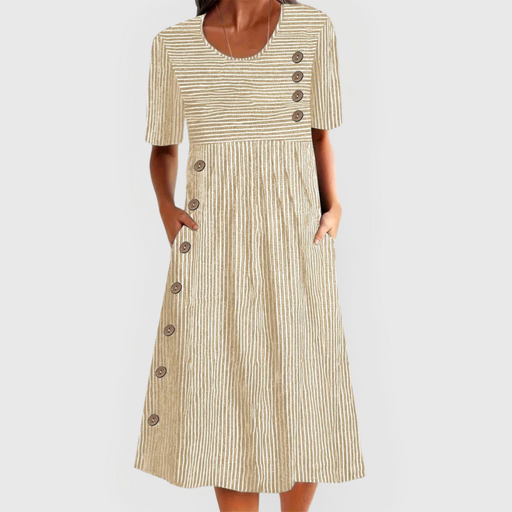Wanda | Easygoing Striped Midi Dress