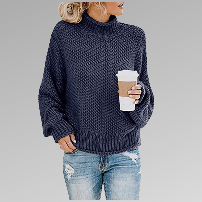 Lilah | Chic High-Collar Knit Sweater