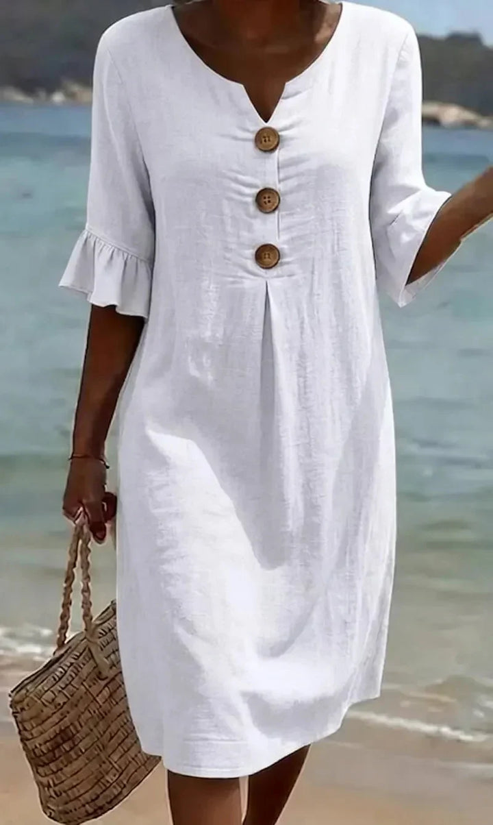 Mila | Textured Long Sleeve Dress