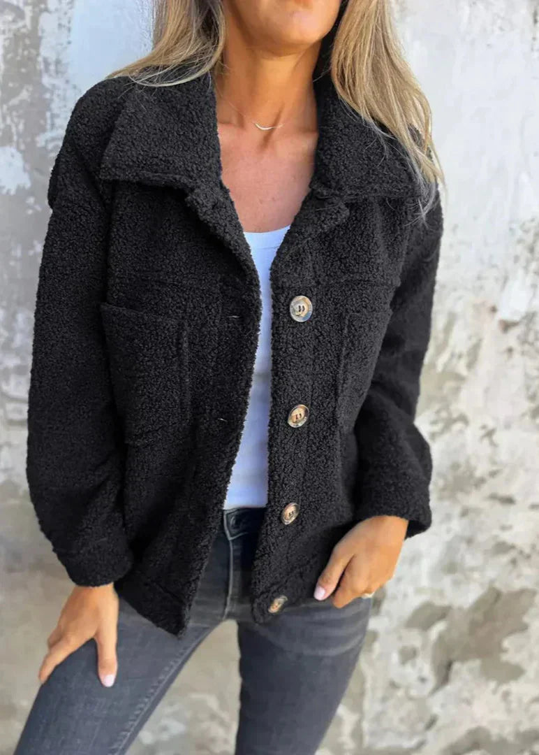 Ella | Cozy Fleece Button-Up Jacket