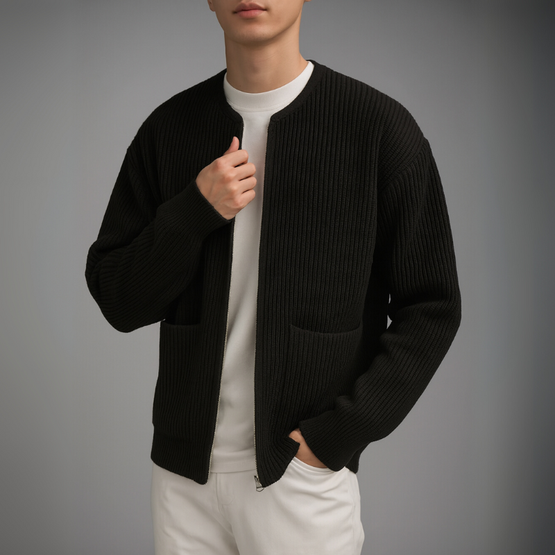 Owen™ Knitted Zip-Up Cardigan