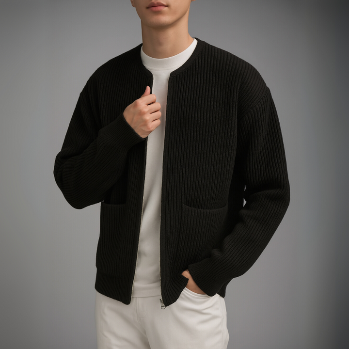 Owen™ Knitted Zip-Up Cardigan