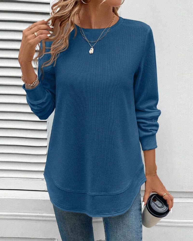 Mila | Timeless Long-Sleeve Crew Neck Top