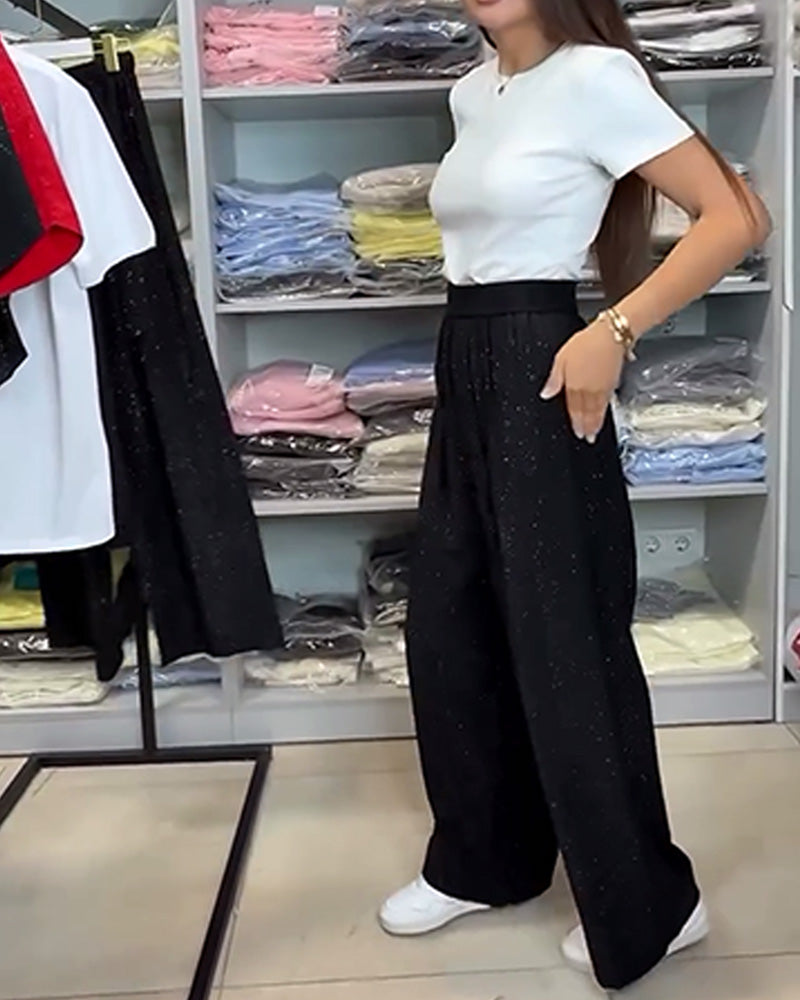 Naomi | Chic High-Waisted Wide-Leg Trousers
