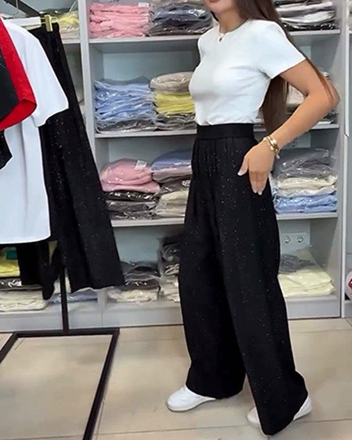 Naomi | Chic High-Waisted Wide-Leg Trousers
