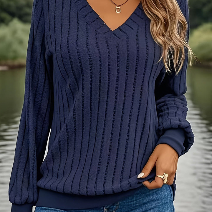 Ariana | Comfy V-Neck Knit Sweater