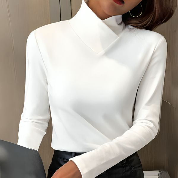 Isabelle | Soft-Touch Sculpted Turtleneck