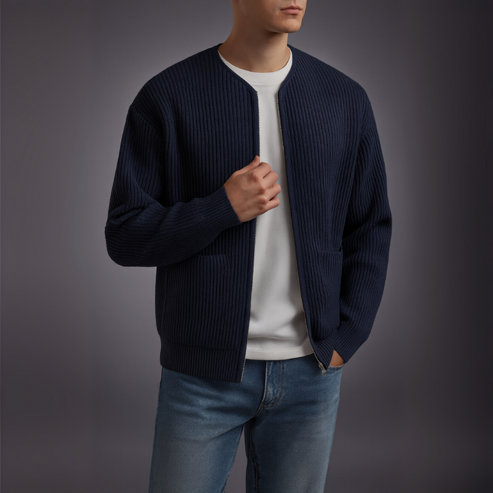 Owen™ Knitted Zip-Up Cardigan