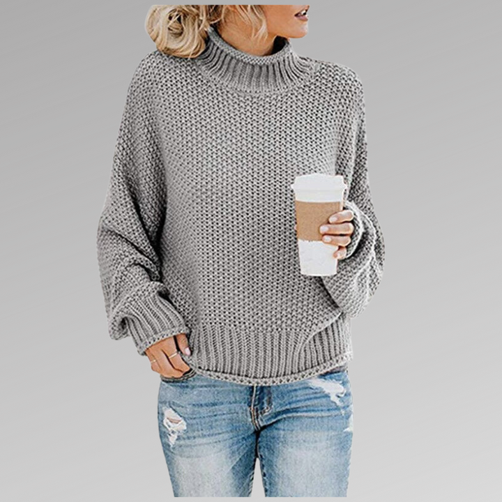 Lilah | Chic High-Collar Knit Sweater