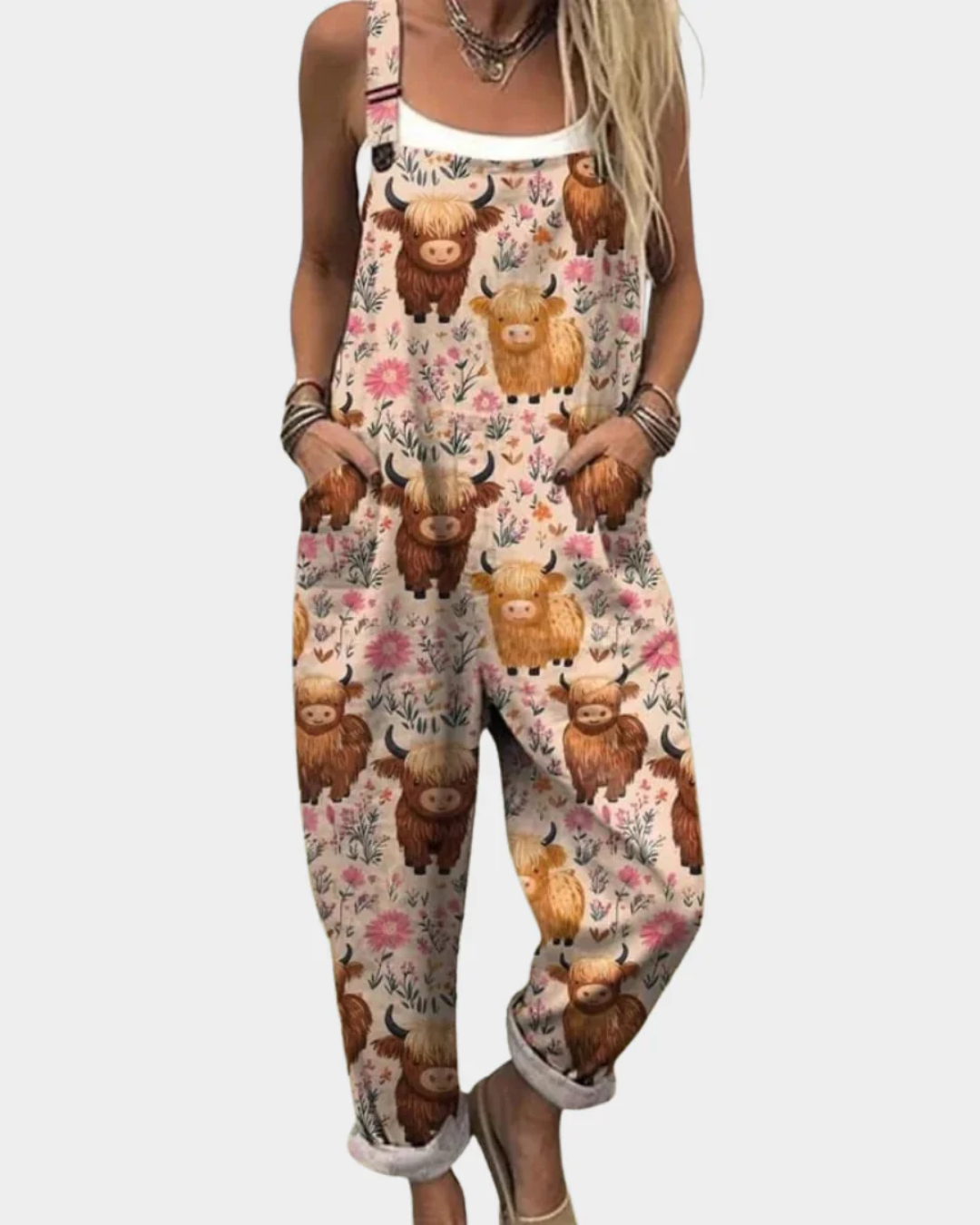 Jackie |  Comfortable Printed Overall / Jumpsuit