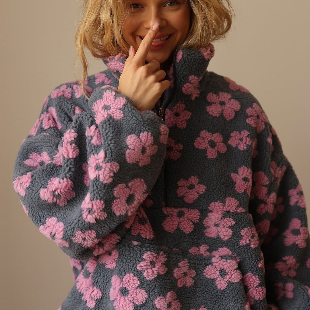 Daisy | Cozy Floral Fleece Jacket