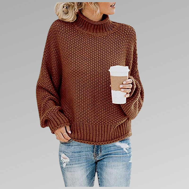 Lilah | Chic High-Collar Knit Sweater