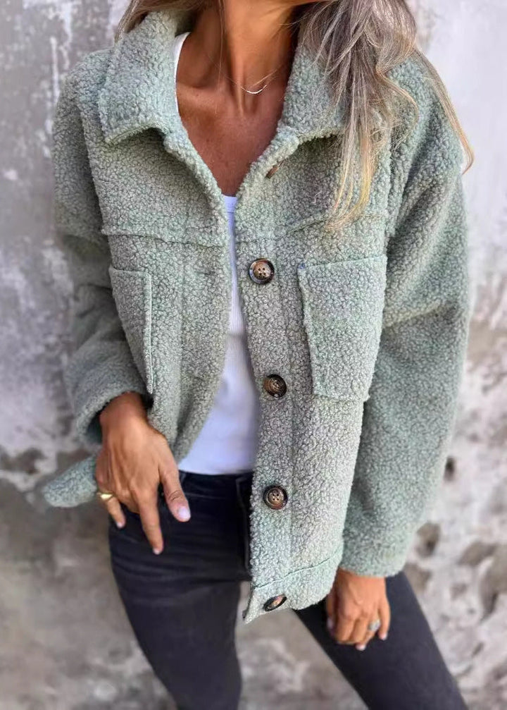 Ella | Cozy Fleece Button-Up Jacket