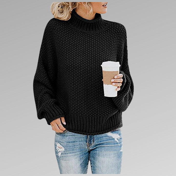 Lilah | Chic High-Collar Knit Sweater