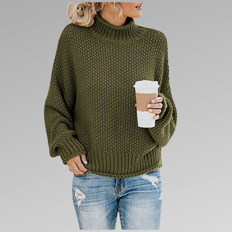 Lilah | Chic High-Collar Knit Sweater