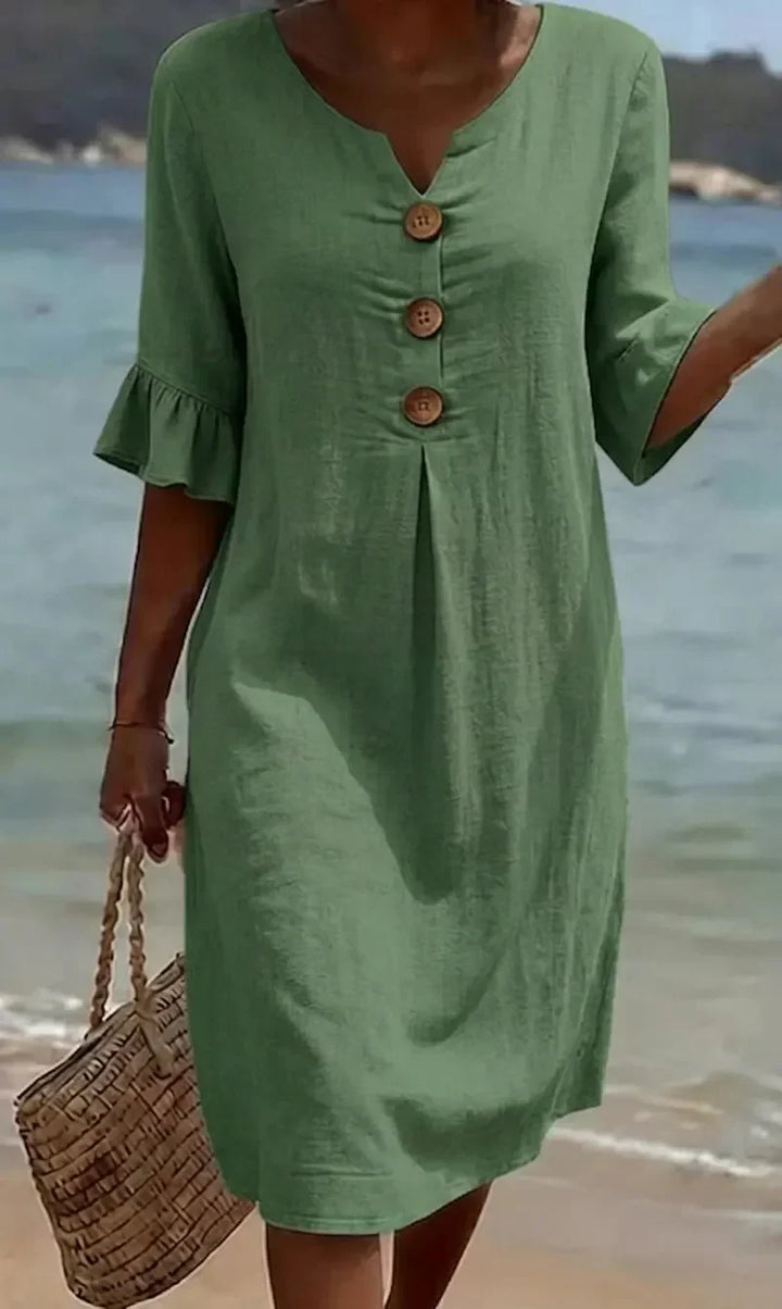 Mila | Textured Long Sleeve Dress
