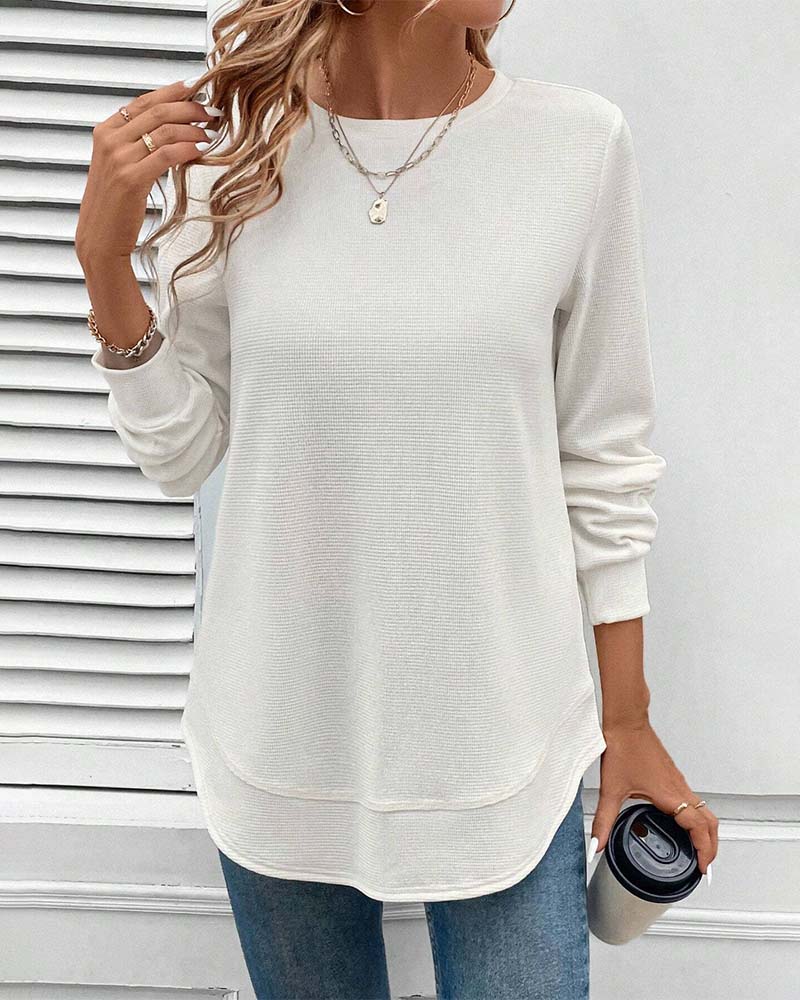 Mila | Timeless Long-Sleeve Crew Neck Top