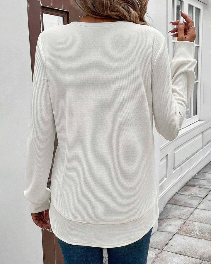 Mila | Timeless Long-Sleeve Crew Neck Top