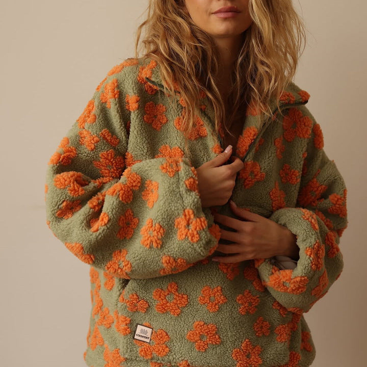 Daisy | Cozy Floral Fleece Jacket