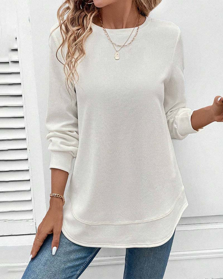 Mila | Timeless Long-Sleeve Crew Neck Top