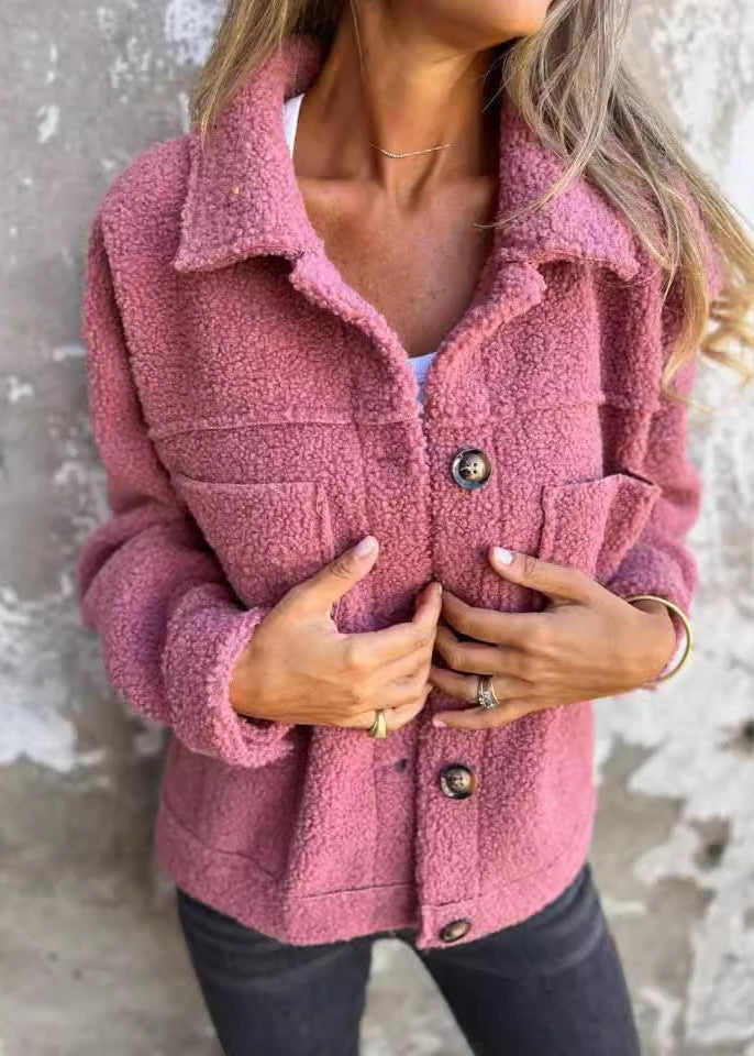 Ella | Cozy Fleece Button-Up Jacket