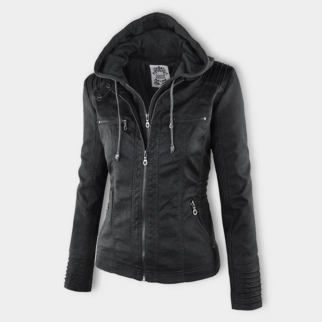 Elena | Classic Leather-Style Jacket with Timeless Elegance