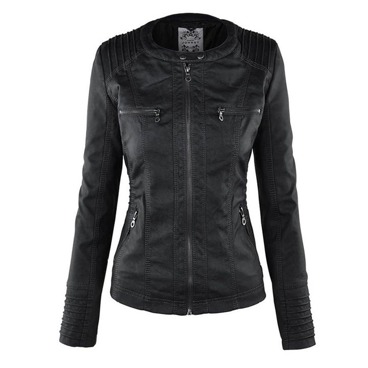 Elena | Classic Leather-Style Jacket with Timeless Elegance