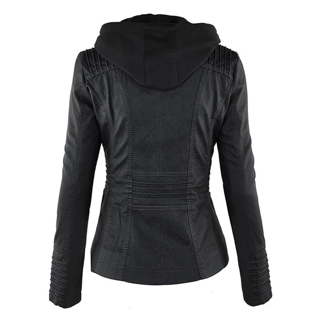Elena | Classic Leather-Style Jacket with Timeless Elegance