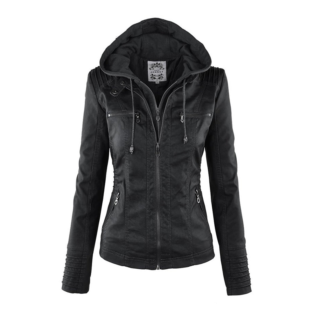 Elena | Classic Leather-Style Jacket with Timeless Elegance