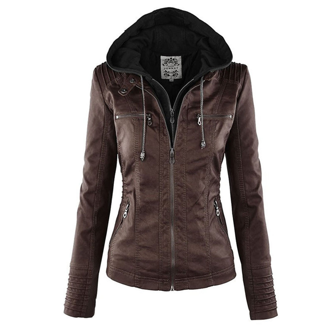 Elena | Classic Leather-Style Jacket with Timeless Elegance