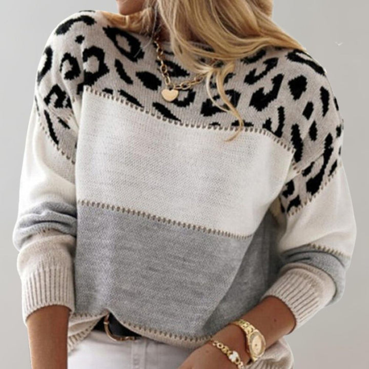 Charlene | Chic Leopard Print Knit Sweater