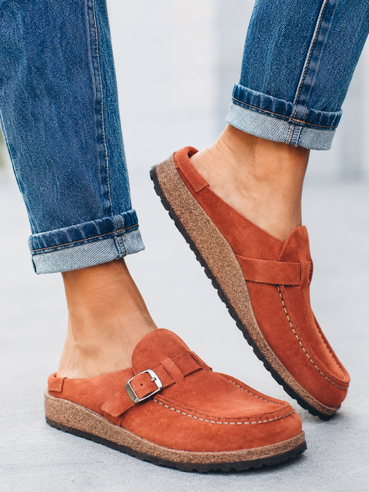 Lorie | Everyday Suede Buckle Mule