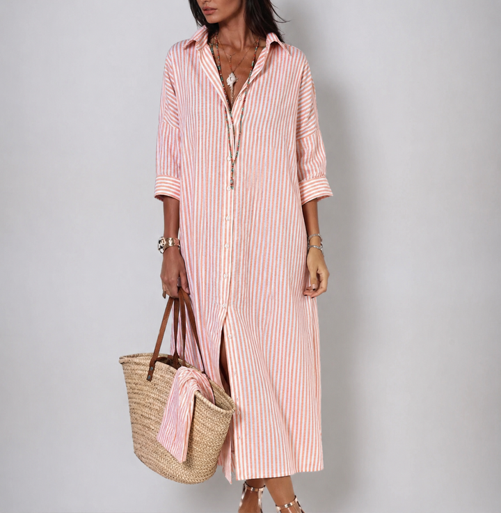 Sheena | Timeless Striped Shirtdress