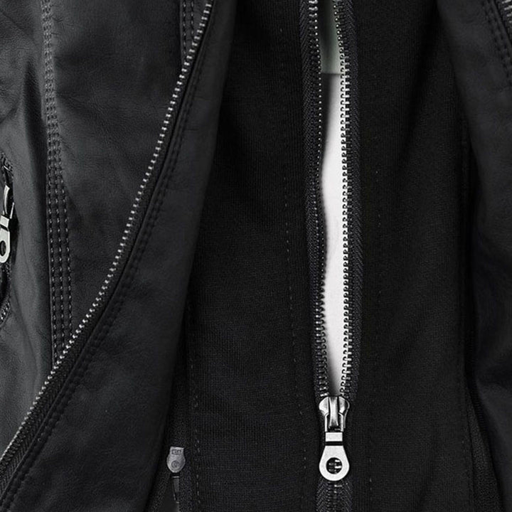 Elena | Classic Leather-Style Jacket with Timeless Elegance