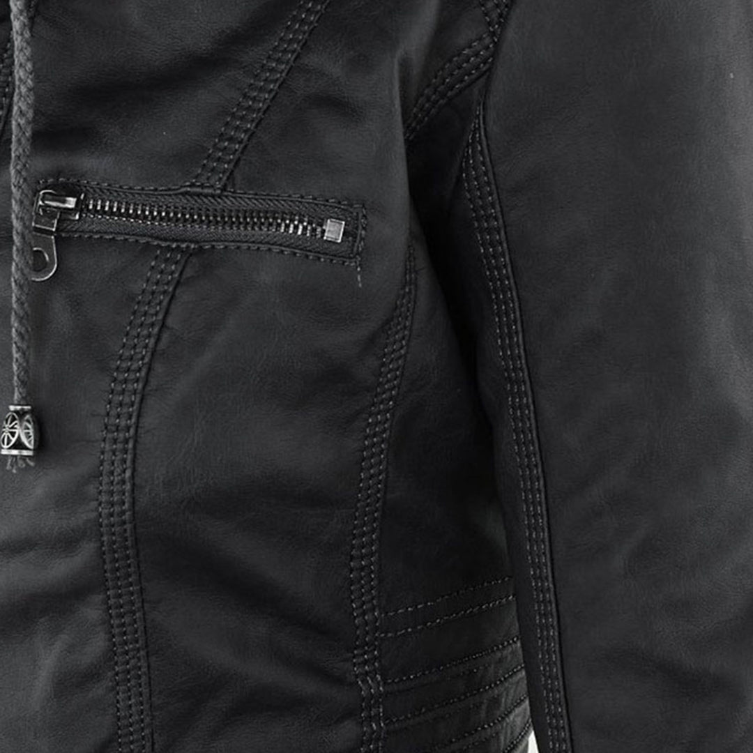 Elena | Classic Leather-Style Jacket with Timeless Elegance