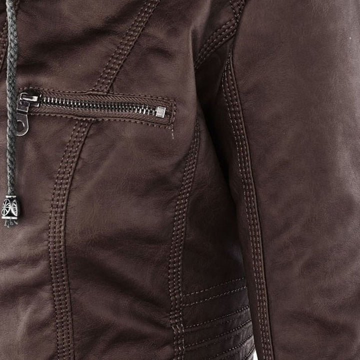 Elena | Classic Leather-Style Jacket with Timeless Elegance