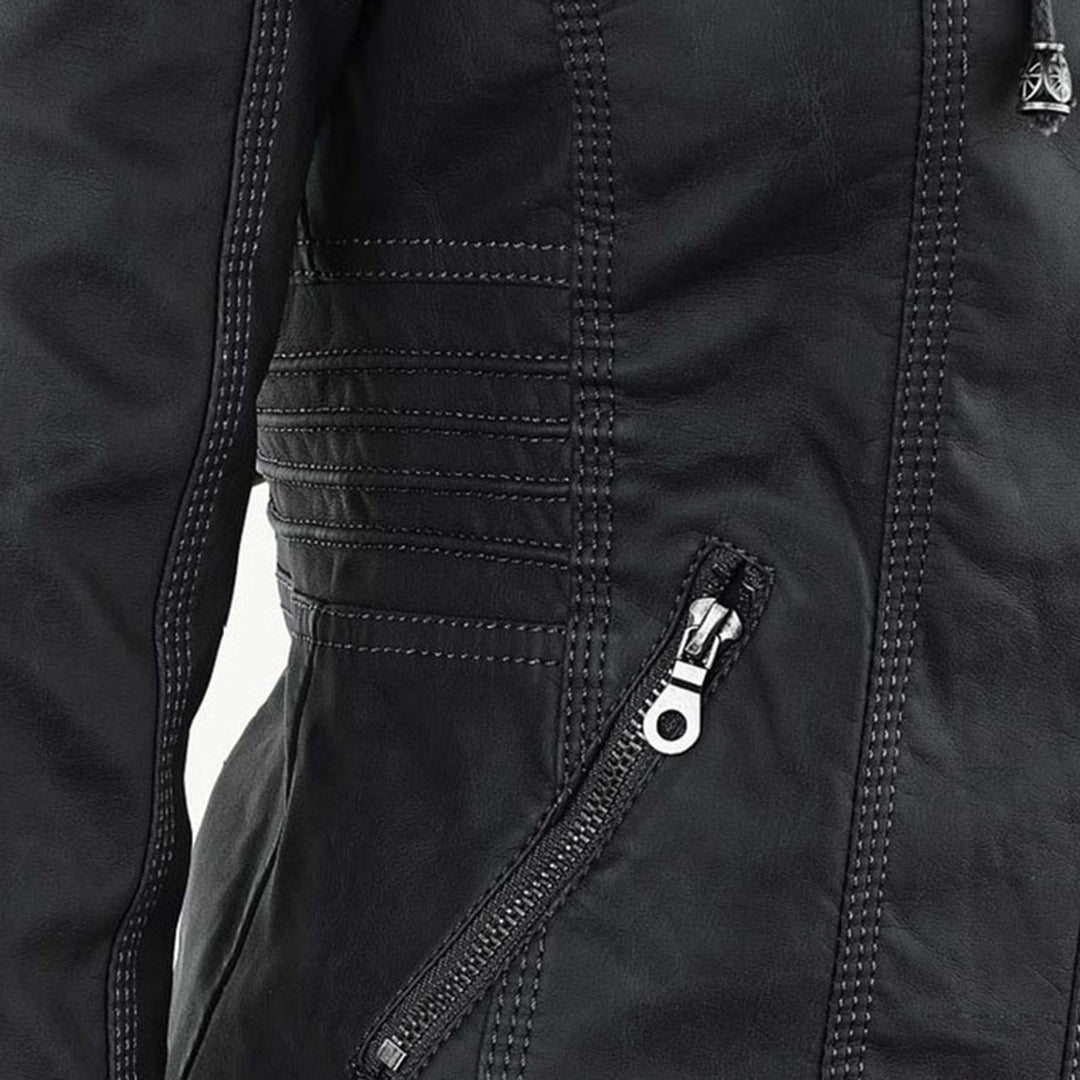 Elena | Classic Leather-Style Jacket with Timeless Elegance