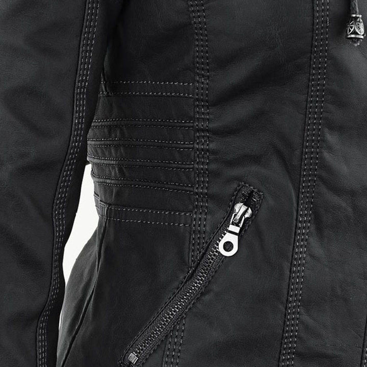 Elena | Classic Leather-Style Jacket with Timeless Elegance