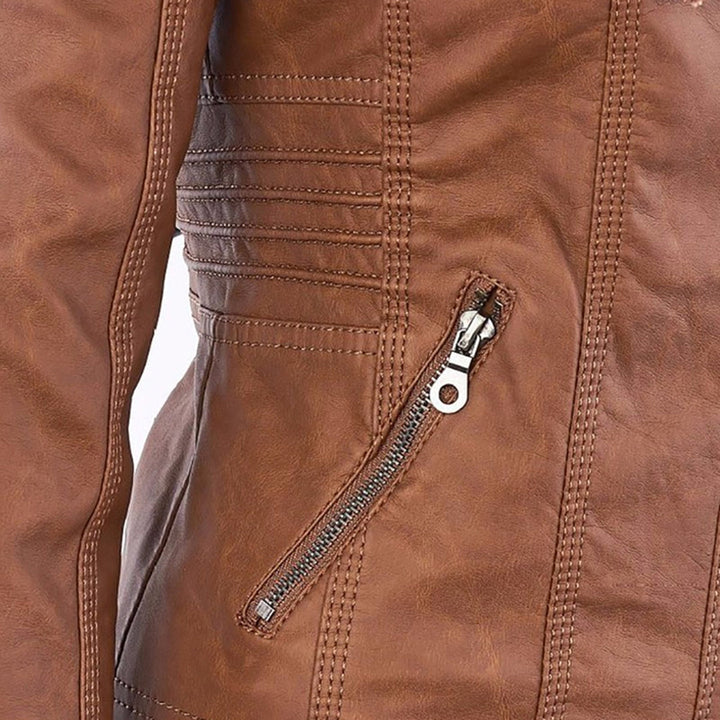 Elena | Classic Leather-Style Jacket with Timeless Elegance