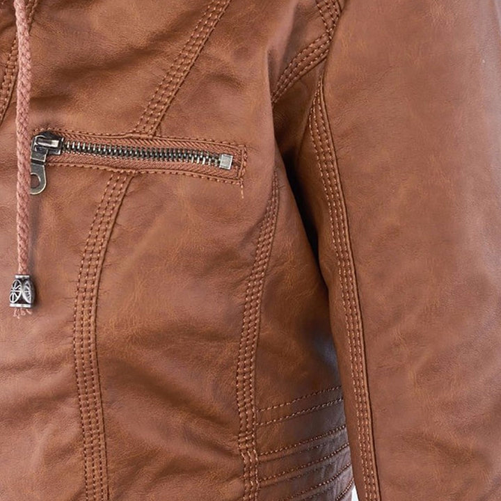 Elena | Classic Leather-Style Jacket with Timeless Elegance