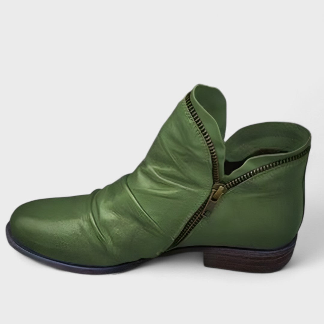 Micah | Comfortable Zip-Up Ankle Boots