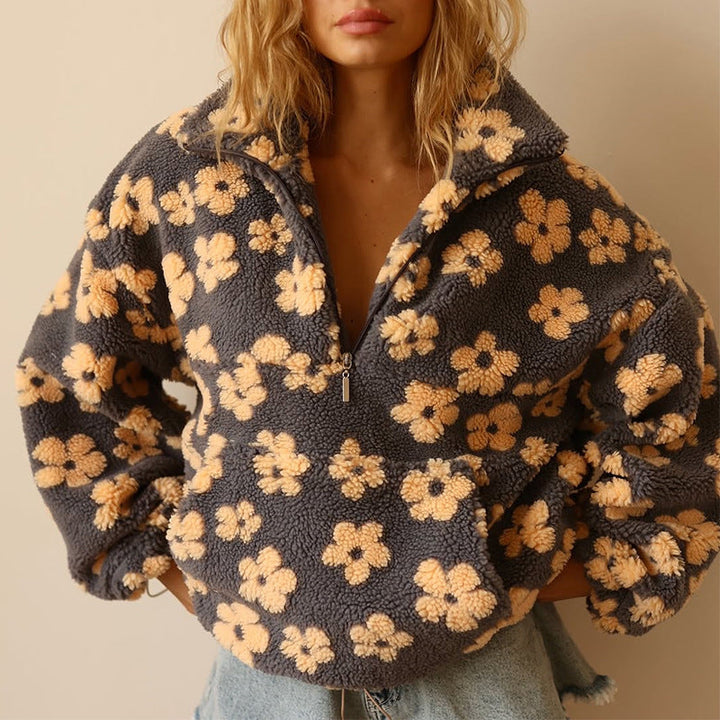 Daisy | Cozy Floral Fleece Jacket
