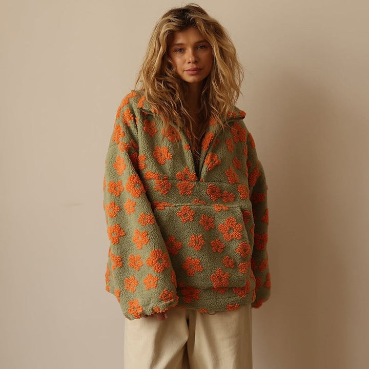 Daisy | Cozy Floral Fleece Jacket