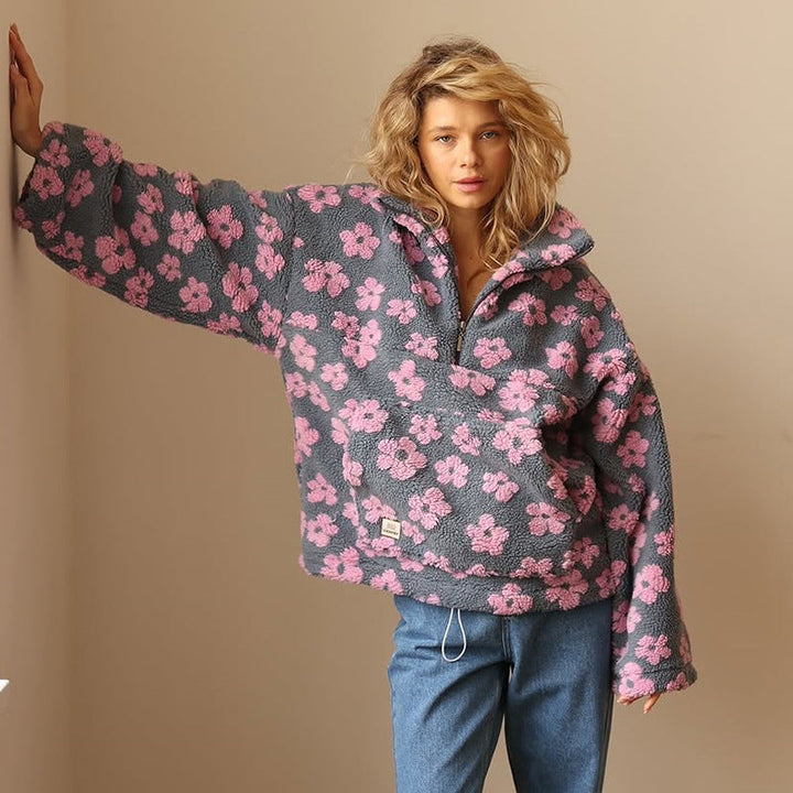 Daisy | Cozy Floral Fleece Jacket