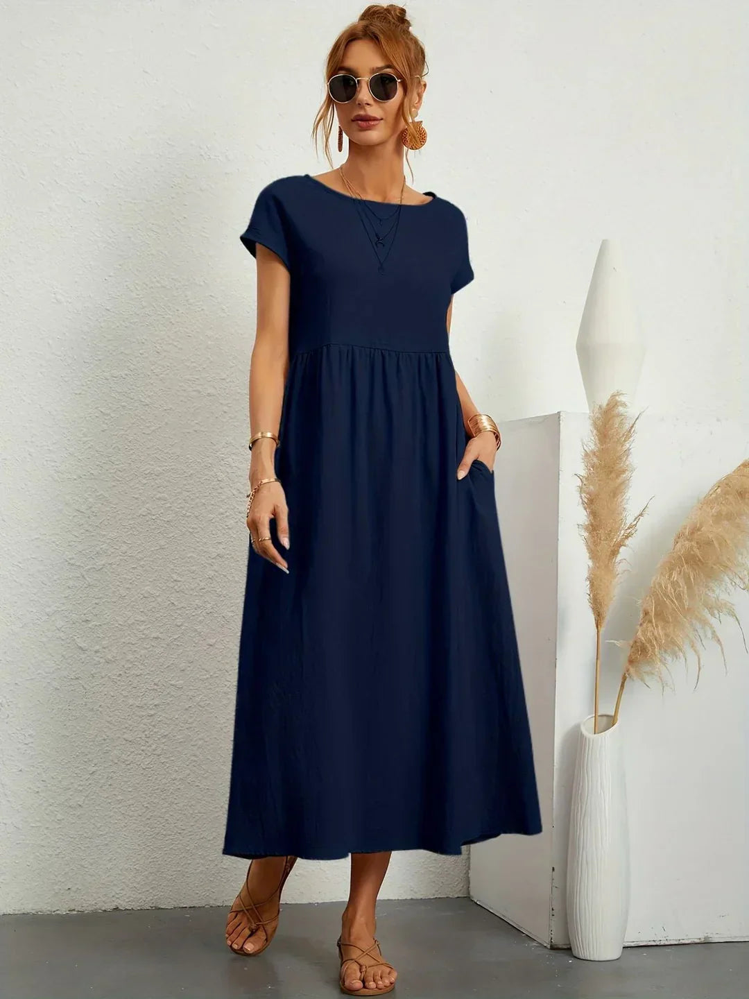 Robin | Light Cotton Dress with Pockets