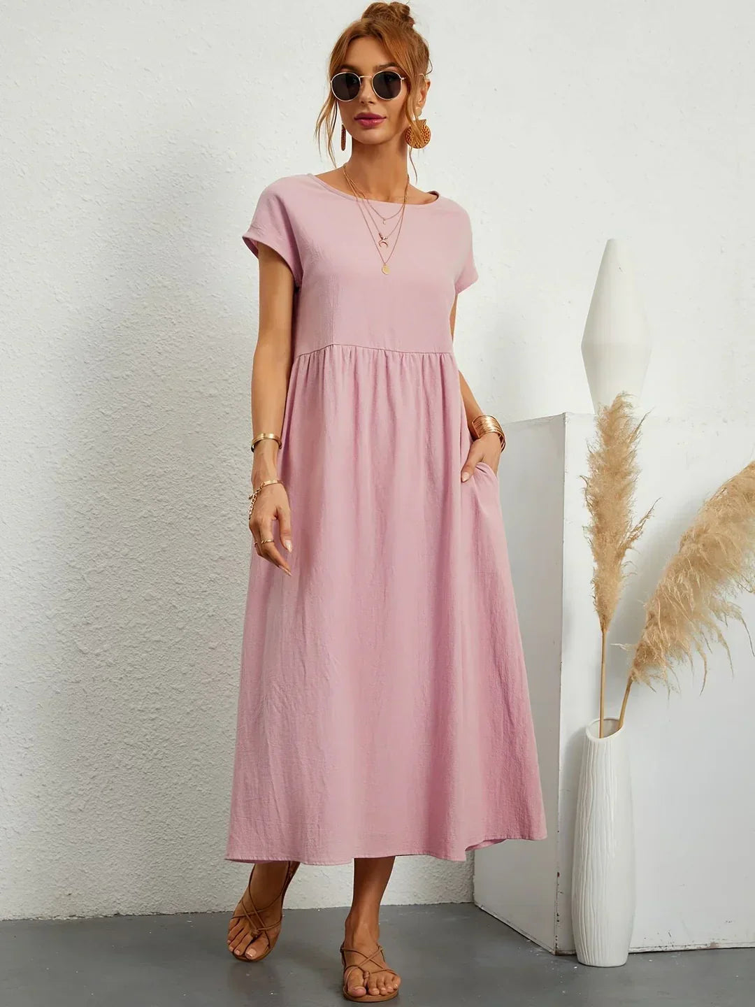 Robin | Light Cotton Dress with Pockets